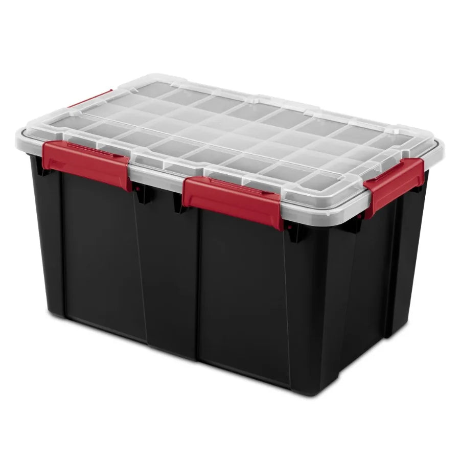 4 Pack Waterproof Gasket Tote Storage Bin With Airtight Lid