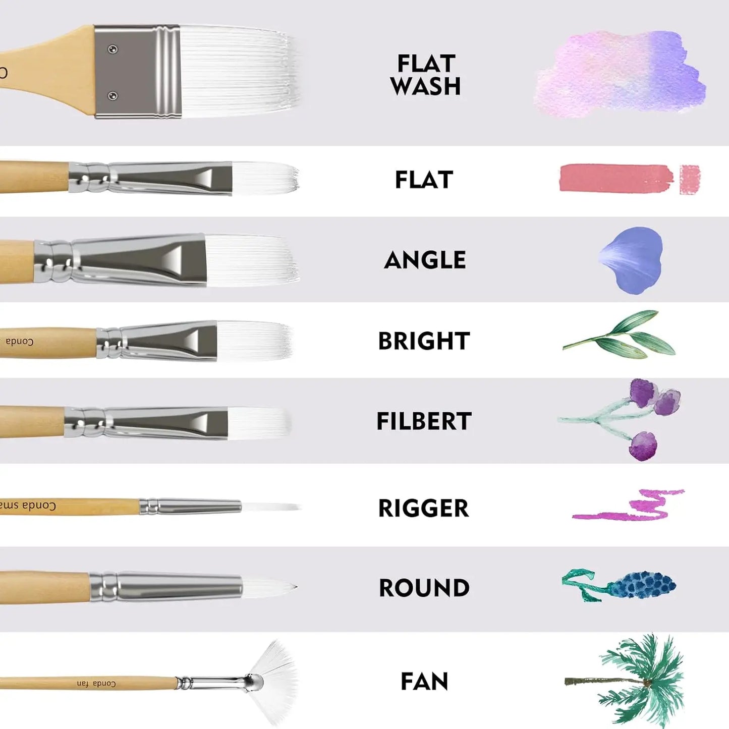 Professional Paint Brush Set 24 Piece For Oil Acrylic Watercolor by S And B Enterprise