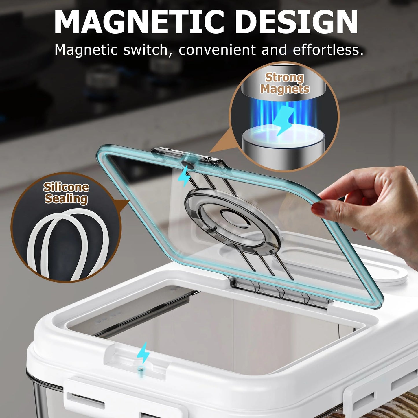 Bread Box For Kitchen Countertop, Airtight Bread Storage Container, Time Recording Bread Keeper with Lid,Bread Storage For Homemade Breads, Toast, And Cookies, White Bread Holder. by S And B Enterprise