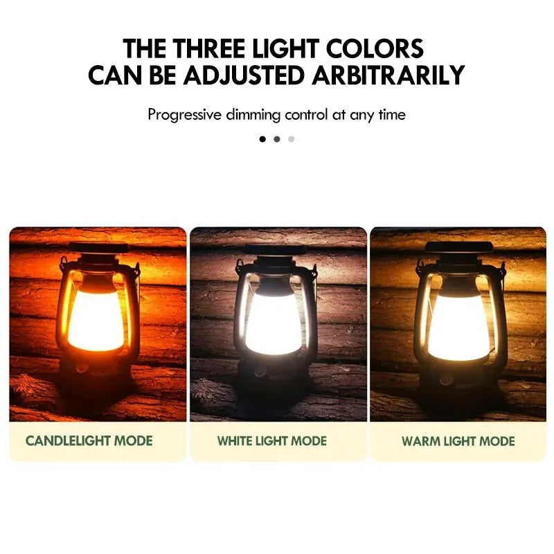 Retro Horse LED Lantern and Desk Lamp Rechargeable Home Decor by S And B Enterprise