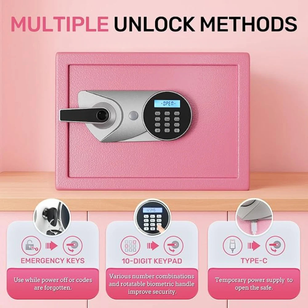Blacksmith Hidden Design Fireproof Biometric Safe Box With Keypad