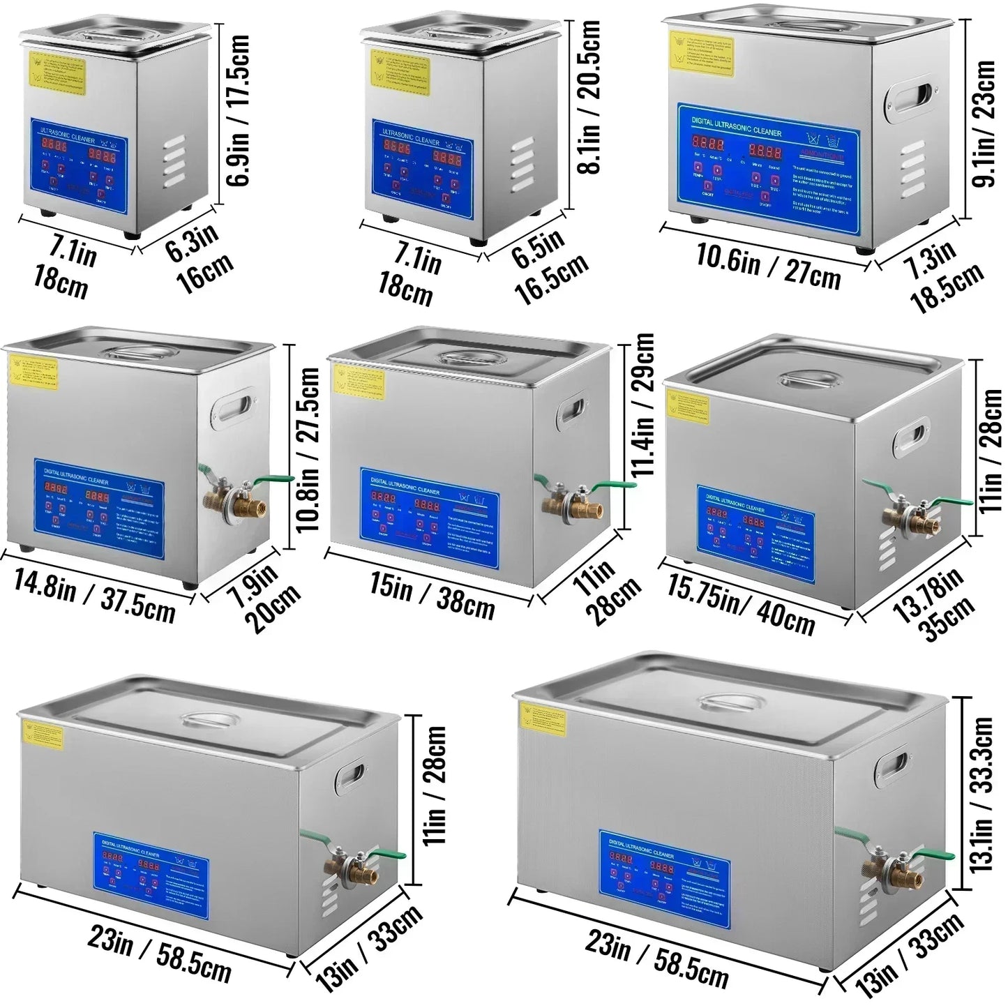 VEVOR Ultrasonic Cleaner for Dishes, Jewelry, and Tools