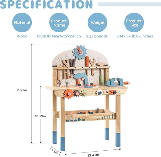 Rolife Robotime Kids Tool Bench Set