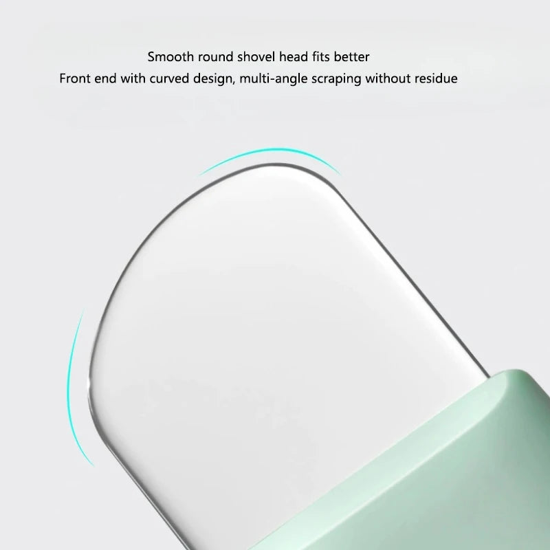 1pc silicone nose blackhead remover by S And B Enterprise, green and white curved scraper facial tool