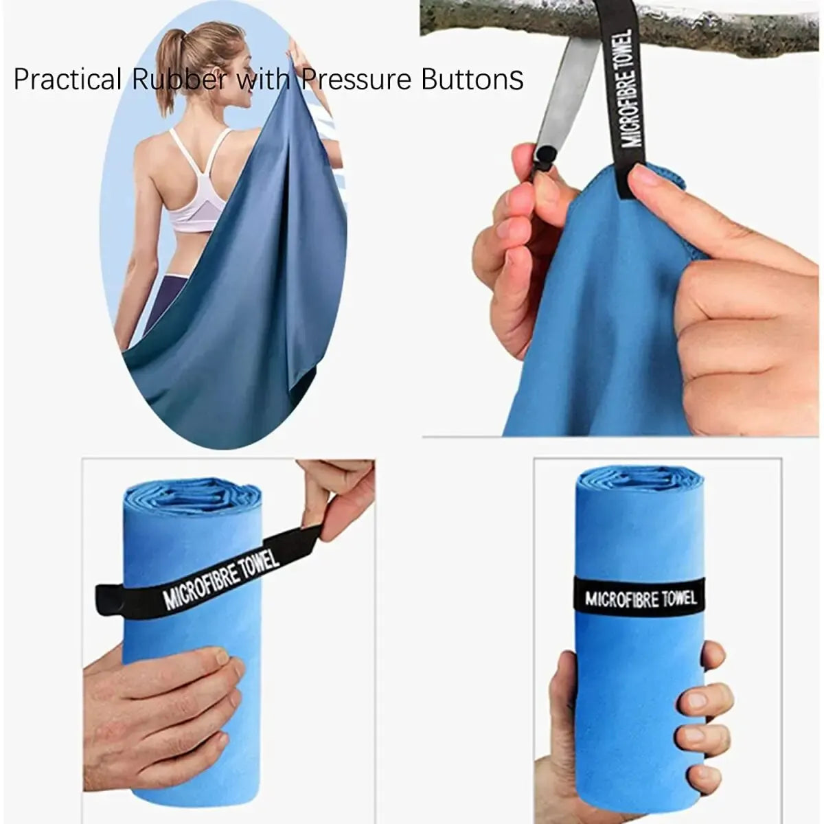 Ultra-Absorbent Microfiber Towel For Sports And Outdoor Activities