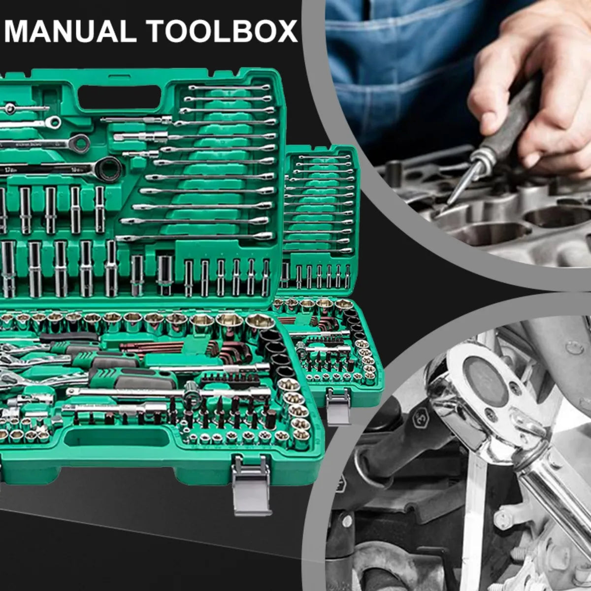 151-Piece Premium Automotive Tool Kit With Ratchet Torque Wrench
