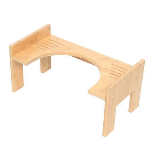 Adjustable Toilet Squatty Step Stool Bamboo Wood Bathroom Potty Aid Piles Relief 7-9 Inches by S And B Enterprise