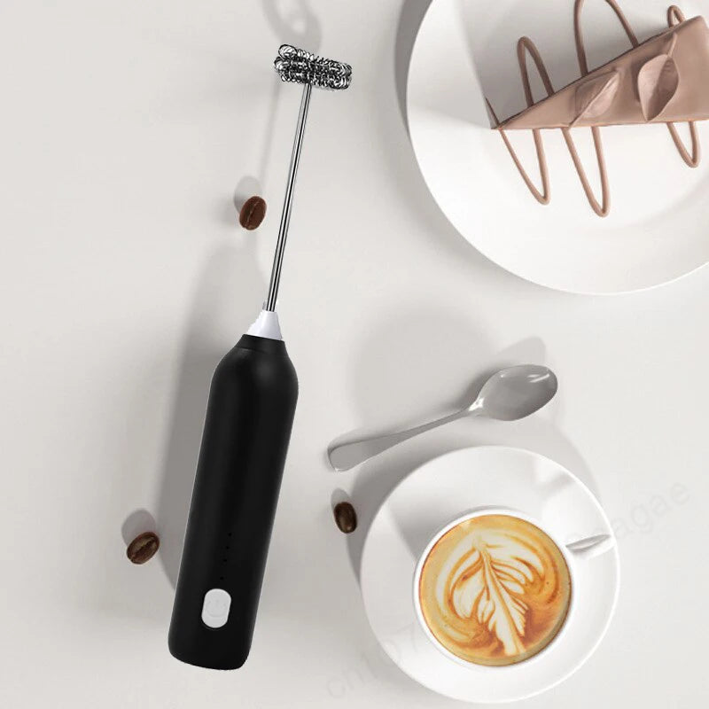 Upgraded Electric Coffee Frother And Milk Whisk USB Rechargeable by S And B Enterprise