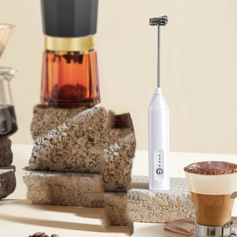 Upgraded Electric Coffee Frother And Milk Whisk USB Rechargeable by S And B Enterprise