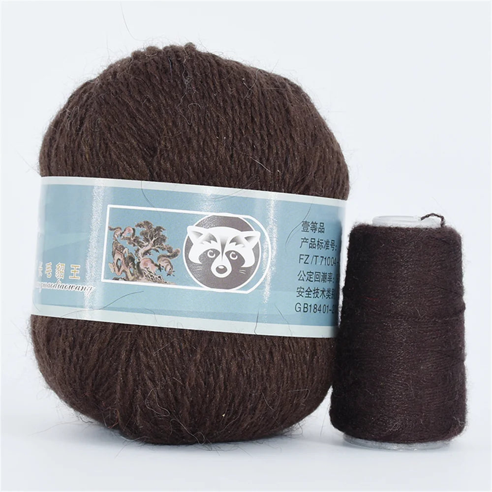 Mink Fur Yarn for Yarns for Knitting and Crochet 2-Ply Lace T Shirt Yarn for Hand Knitting Needlework 1 Skein 340 M 50+20g by S And B Enterprise