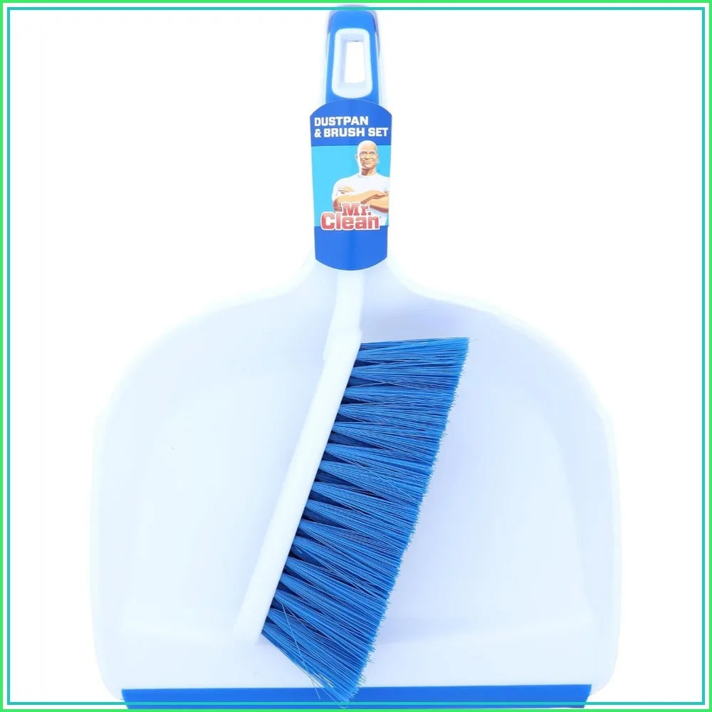 Dustpan and Brush Set with Broom, Lock Together for Easy Storage, Flexible Edge for All Floors by S And B Enterprise