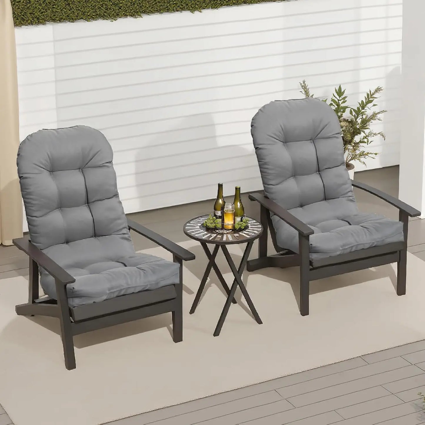 Water-Resistant Outdoor Cushion For Adirondack Chairs With PP Cotton