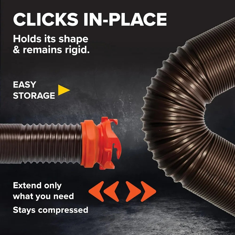 Camco RhinoFLEX RV Sewer Hose Kit With Clear Elbow by S And B Enterprise