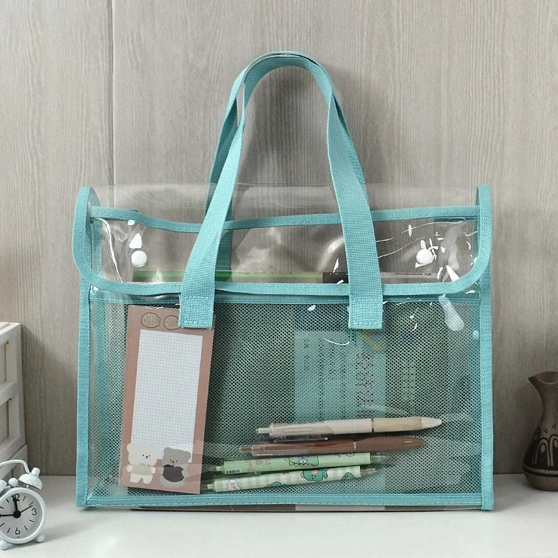 PVC Tote Bag With Reinforced Handle For School And Beach by S And B Enterprise