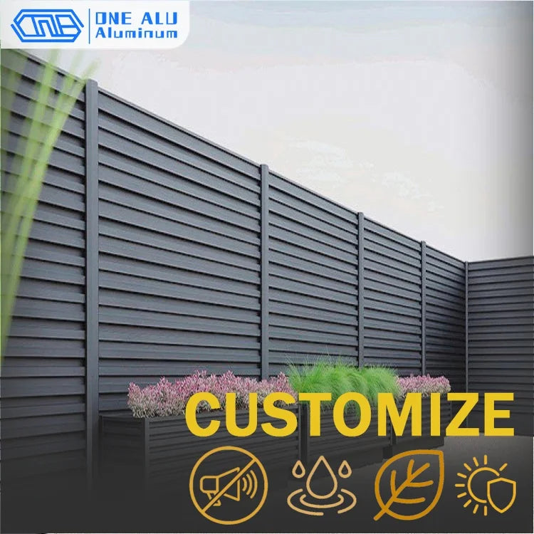 Outdoor Aluminum Louver Fence Panels Modern Privacy Security Fence by S And B Enterprise