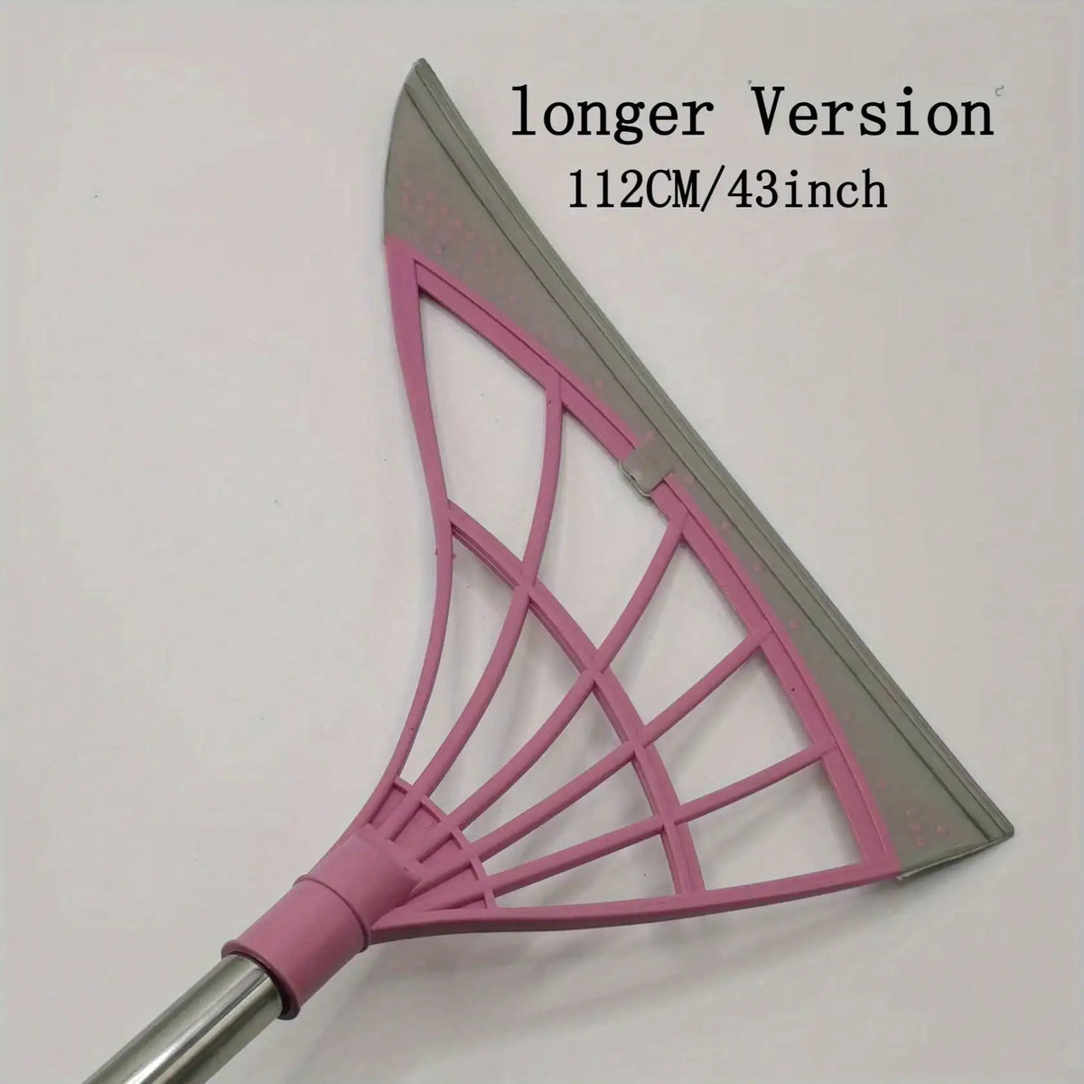 Multifunctional Magic Broom Extended Thickened Edition 112cm/43 Inch Lengten Stainless Steel Handle Rubber Strip Silicone Strip Floor Sweeper Car Wiper Lazy Broom Suitable For: Kitchen/Toilet/Living Room/Bathroom/Car/Sweeping