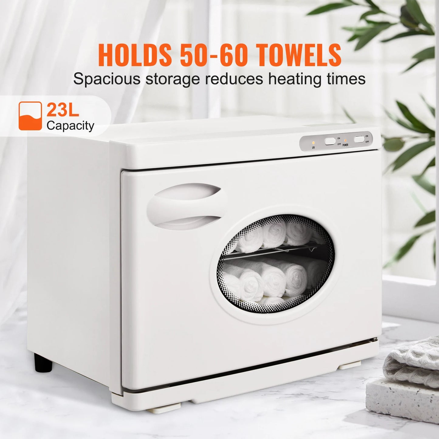 Hot Towel Warmer With See-Through Window And Dual Heating