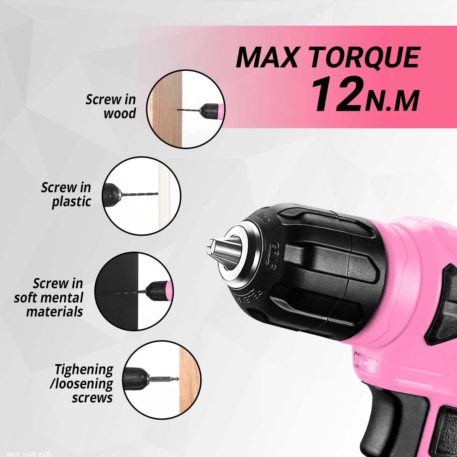 DEKO 126-Piece Power Tool Combo Kit With 8V Cordless Drill by S And B Enterprise