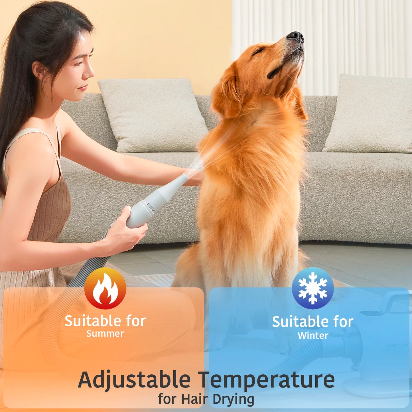 Dog Grooming Kit With Dryer And Hair Vacuum LED Display by S And B Enterprise