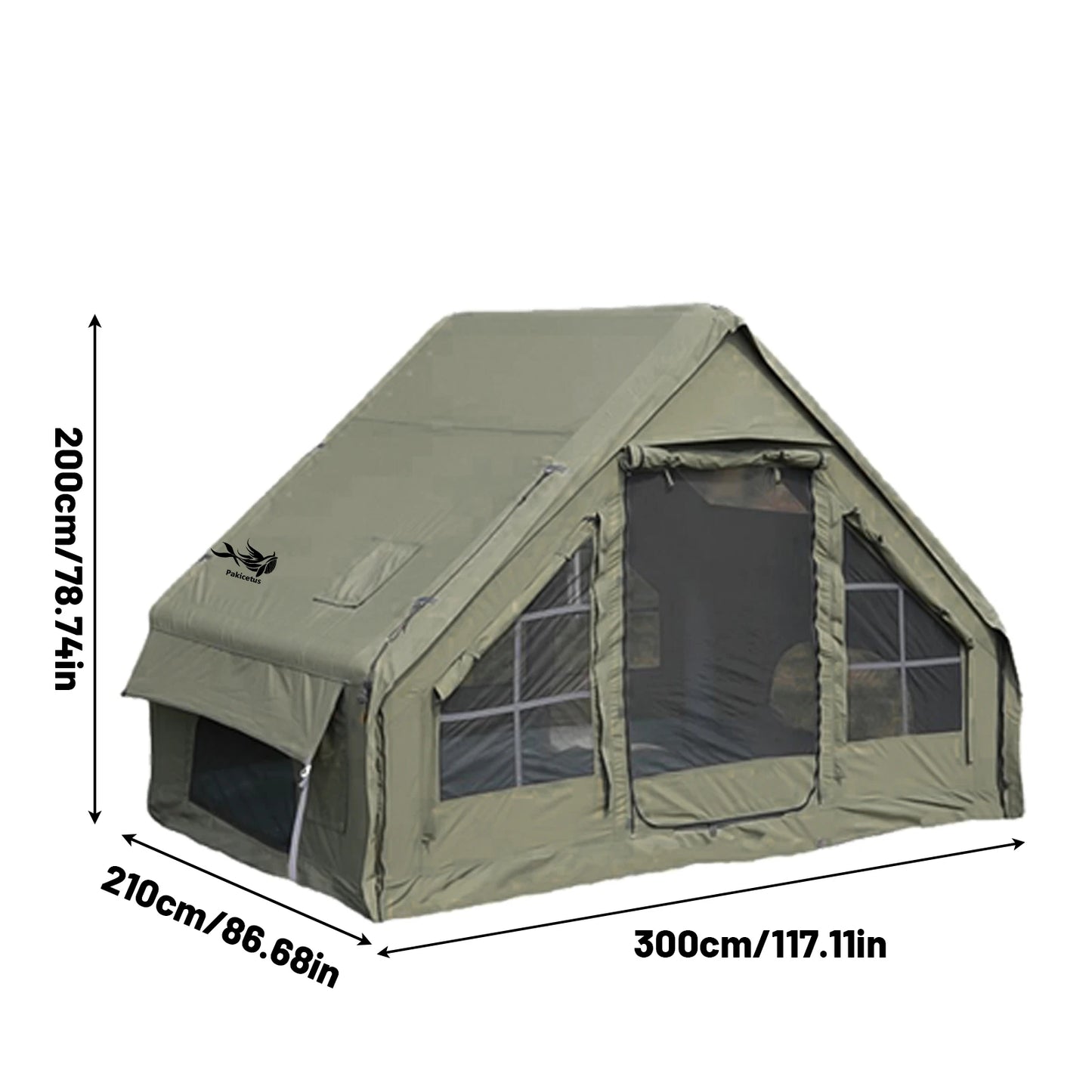Pakicetus Inflatable Camping Tent With Skylight And Quick Air Flow