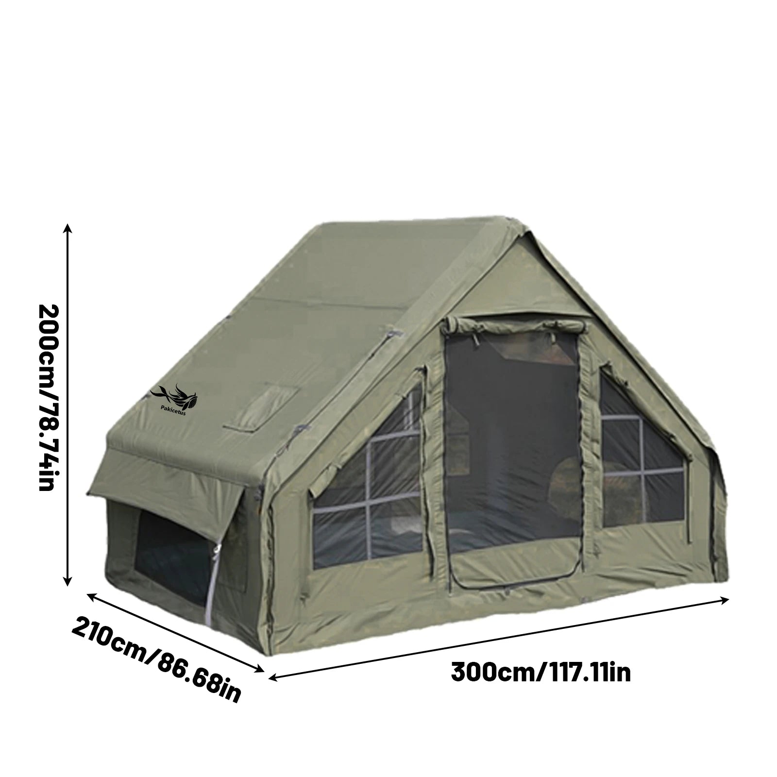 Inflatable Camping Tent With Skylight And Breathable Mesh by S And B Enterprise