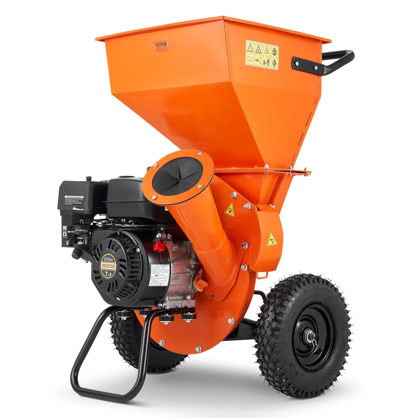 Wood Chipper Shredder Mulcher 7HP Gas Powered 212cc