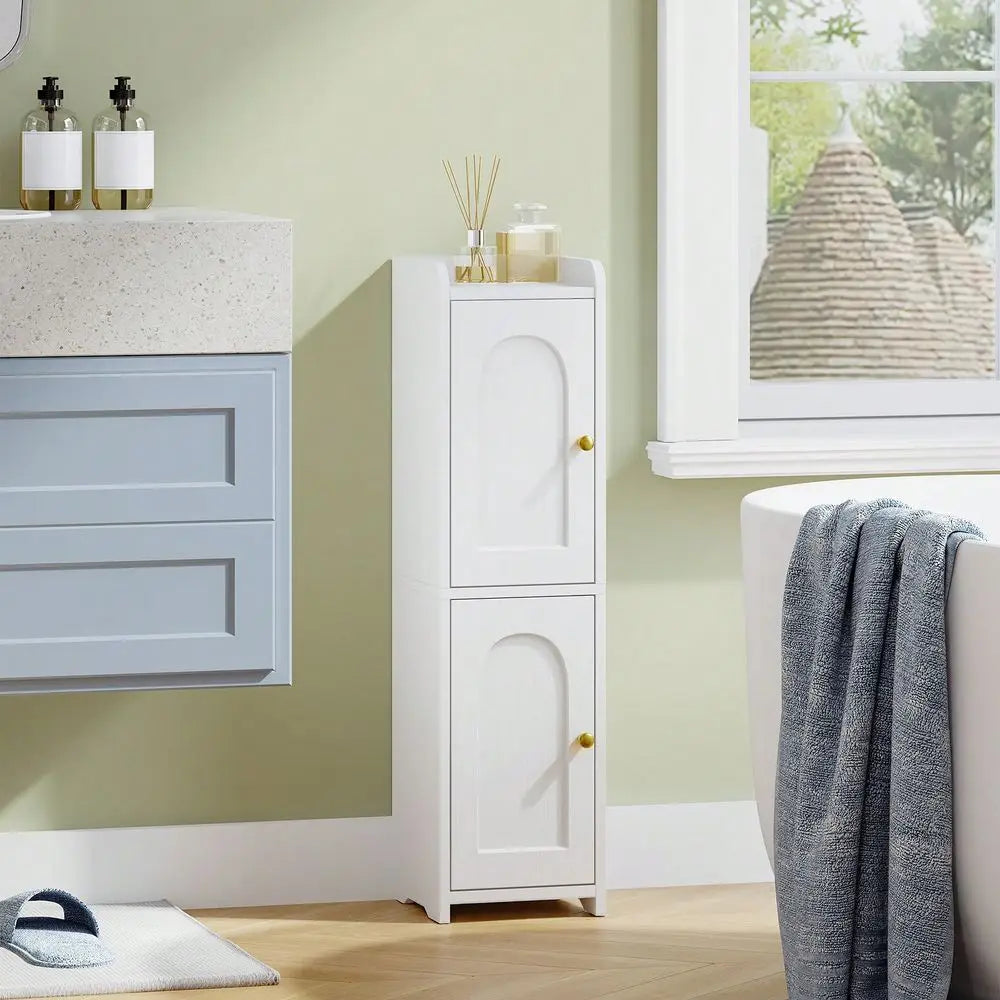 Corner Floor Bathroom Cabinet With Adjustable Shelf by S And B Enterprise