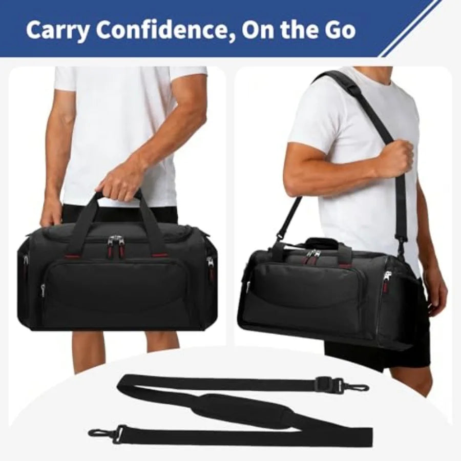 30L Gym Sport Duffle Bag - 17 inch Carry on Weekender Overnight Bag for Travel, Workout, Fitness -30L by S And B Enterprise