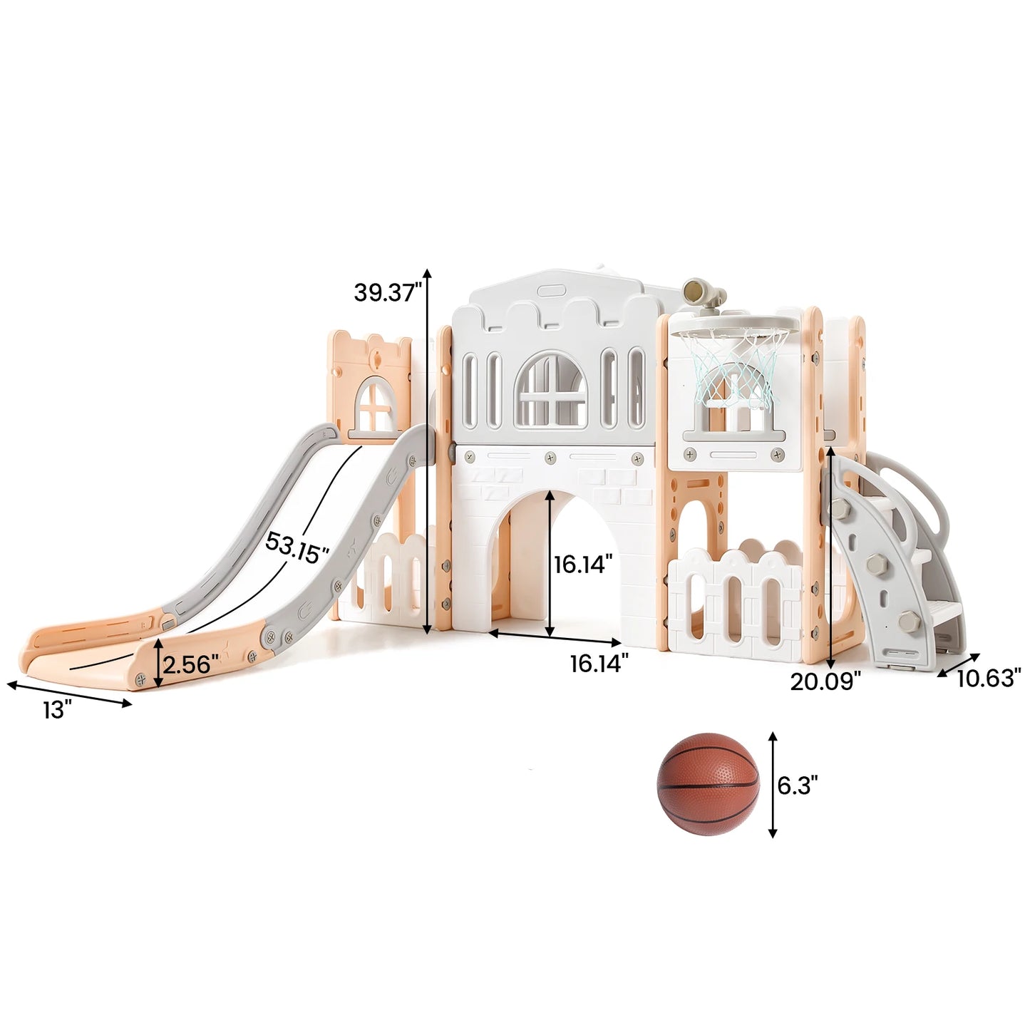 8 In 1 Toddler Slide Indoor Playground Playset