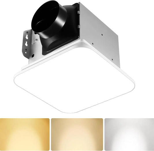 JOEAONZ Three Temperature LED Bathroom Exhaust Fan With Light by S And B Enterprise