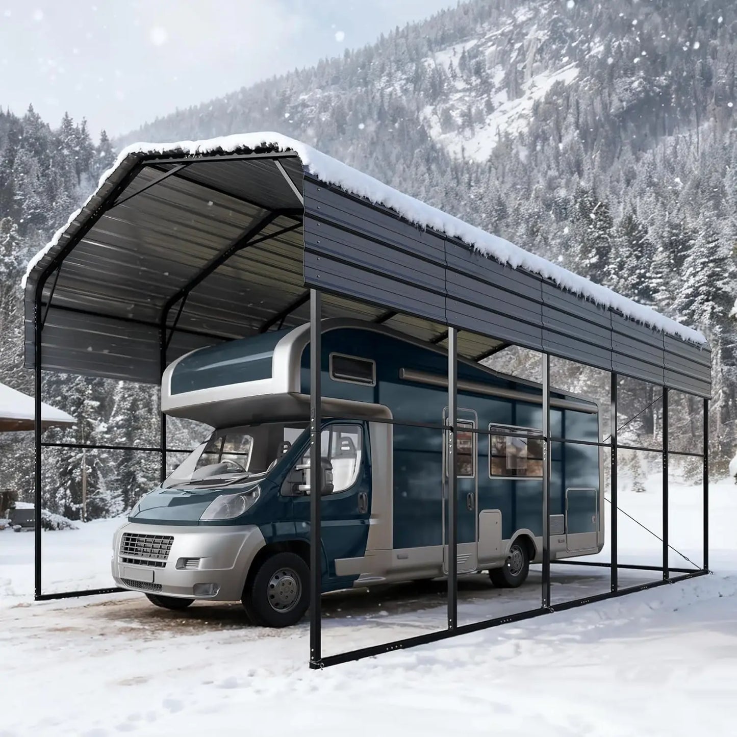 Heavy Duty Metal Carport Shelter For RVs And Vehicles by S And B Enterprise