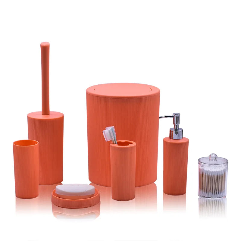 Modern Plastic Bathroom Accessories Set With Soap Dish And Toothbrush Holder by S And B Enterprise