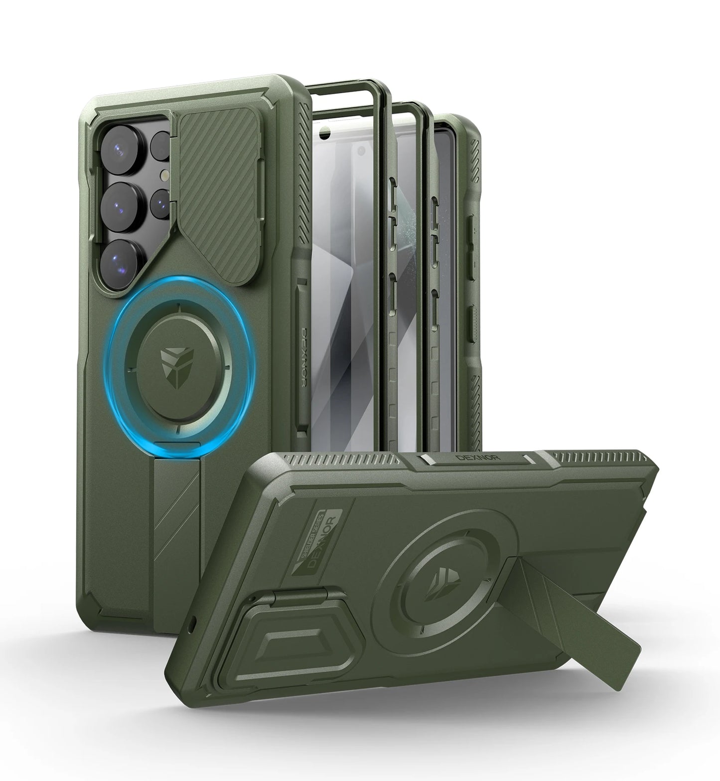 Dexnor Samsung Galaxy S25 Ultra Case With Camera Cover Kickstand by S And B Enterprise