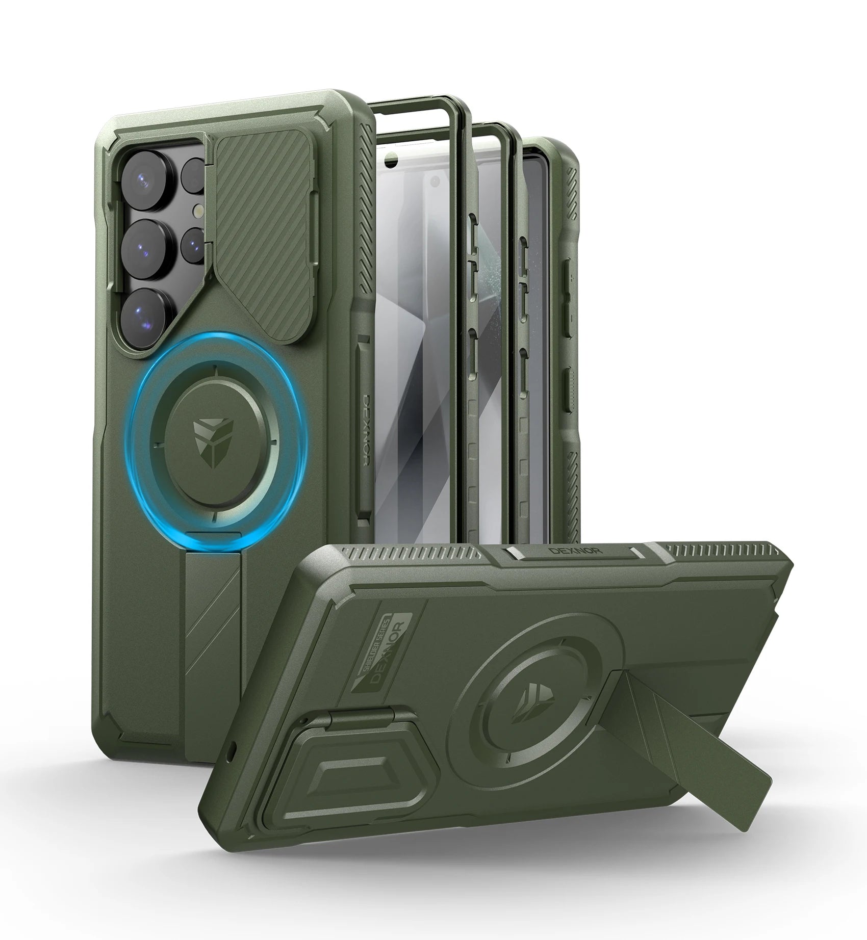 Dexnor Samsung Galaxy S25 Ultra Case With Camera Cover Kickstand by S And B Enterprise