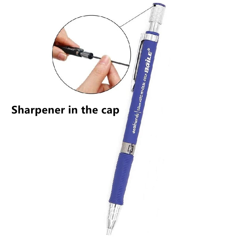 Mechanical Pencil Set With 2B Lead Refills For Writing And Sketching by S And B Enterprise
