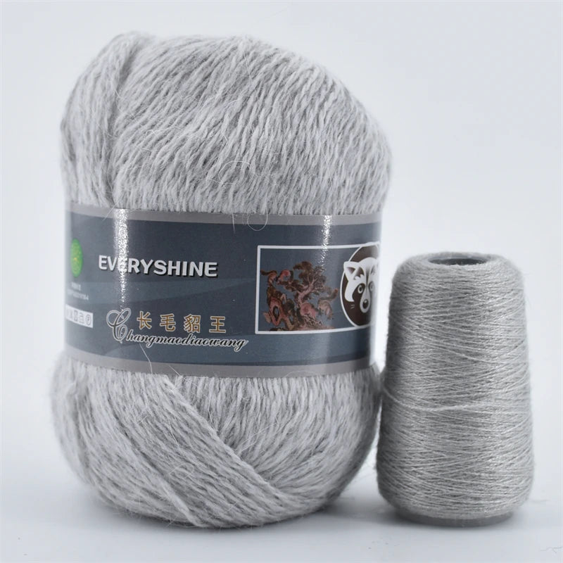 Mink Fur Yarn for Yarns for Knitting and Crochet 2-Ply Lace T Shirt Yarn for Hand Knitting Needlework 1 Skein 340 M 50+20g by S And B Enterprise