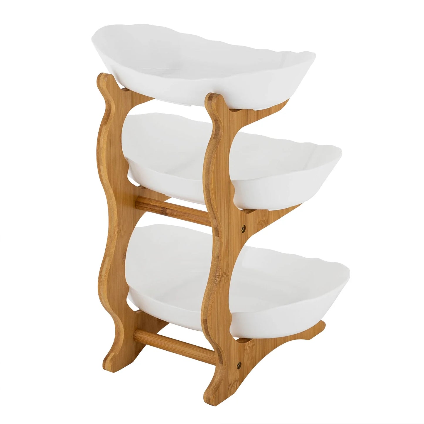 3 Floor Fruit Floors , Space Saving Fruit Basket Floors Stable With Natural Bamboo Steer For Vegetables Fruit Snacks by S And B Enterprise