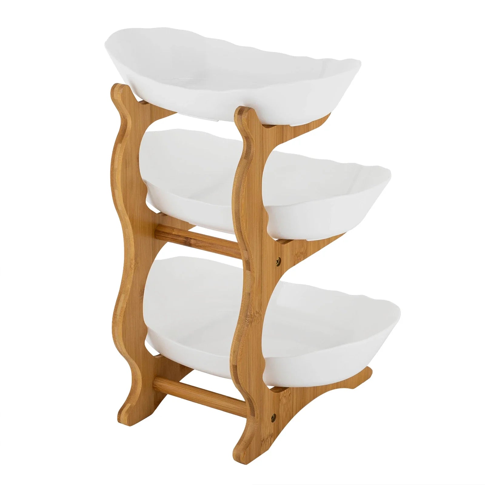 3 Floor Fruit Floors , Space Saving Fruit Basket Floors Stable With Natural Bamboo Steer For Vegetables Fruit Snacks by S And B Enterprise