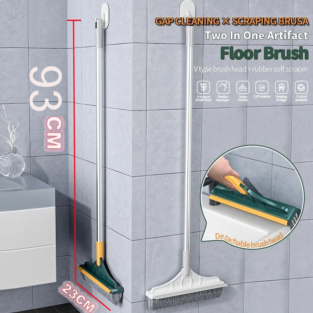 3 In 1 Cleaning Brush With Long Handle Rotating Head