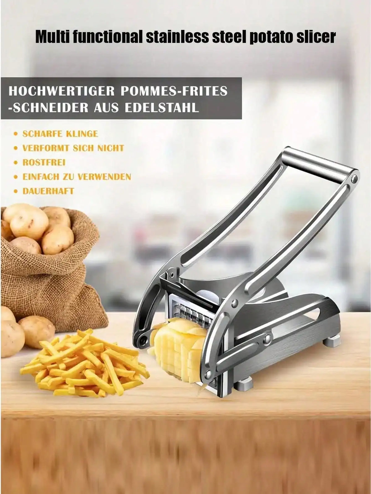S And B Enterprise stainless steel potato and cucumber julienne cutter for home kitchen.