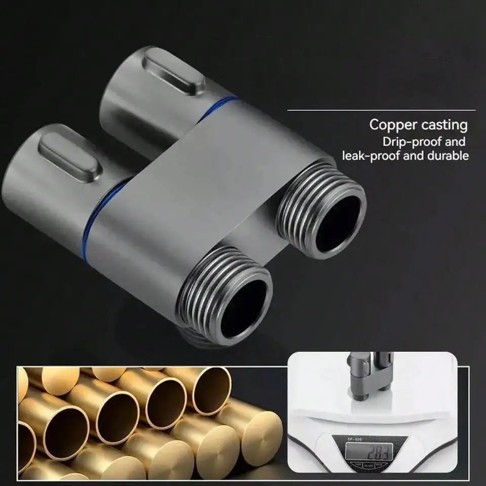 Toilet Bidet Sprayer Shattaf With Angle Valve Hose Hygienic Kit by S And B Enterprise