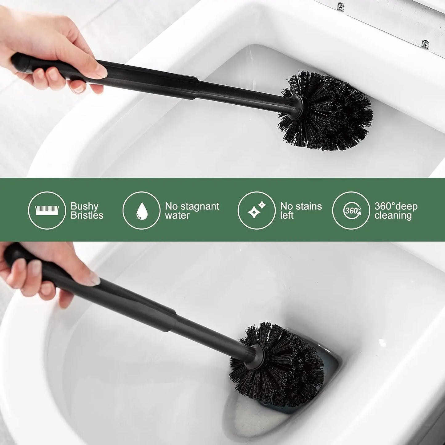 2 In 1 Toilet Brush And Plunger Set With Silicone Brush Head Strong Suction Rubber Cup Space Saving Bathroom Cleaning Tool With Storage Holder Toilet Brush Toilet Plunger Bathroom Cleaning Tools by S And B Enterprise
