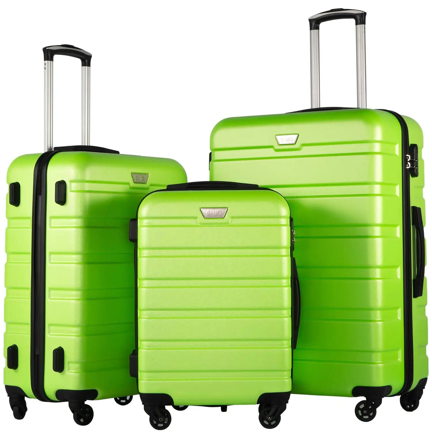 3 Piece Lightweight Durable Hardshell Luggage Set 360° Spinner Wheels TSA Approved Lock Suitcases, Customize by S And B Enterprise
