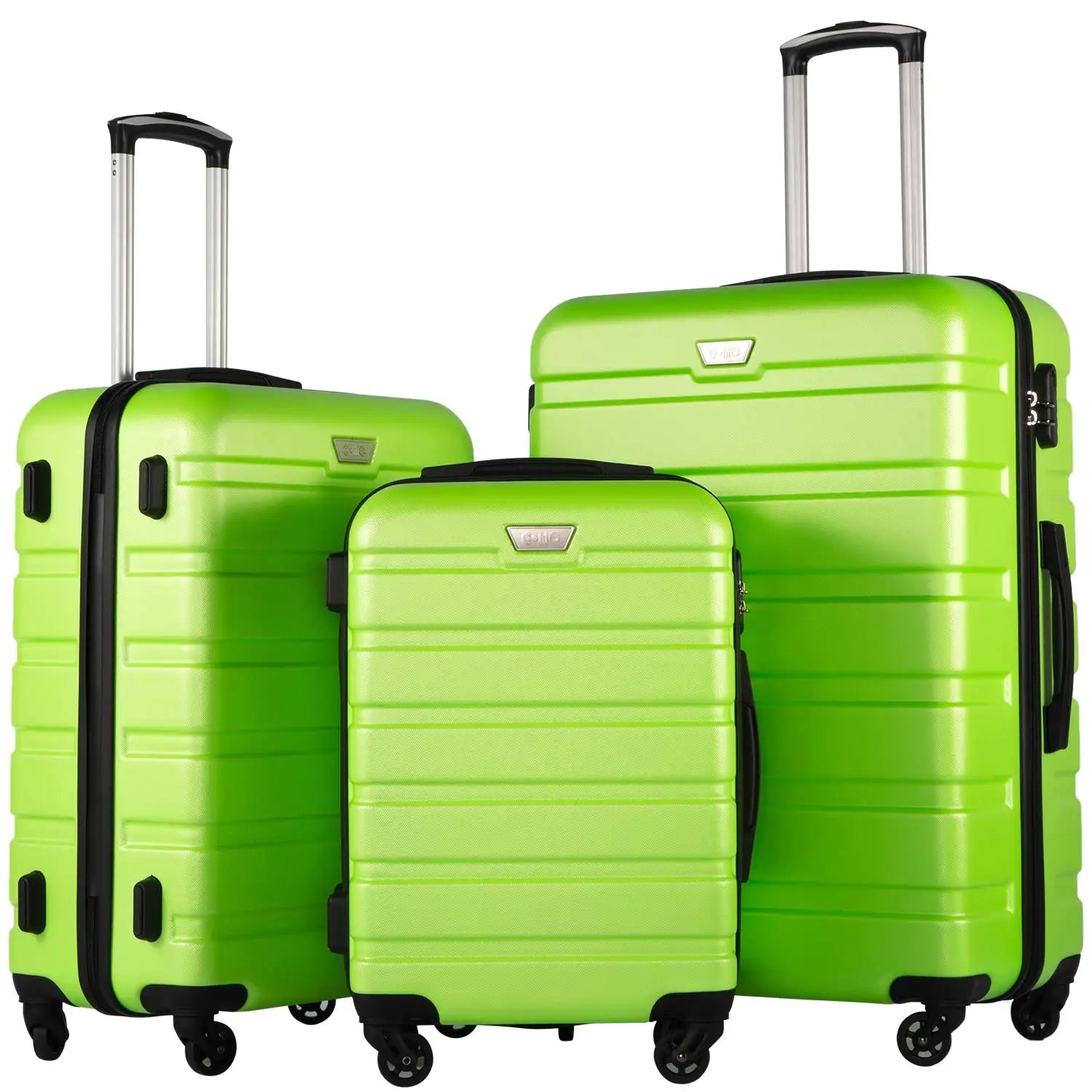 3 Piece Lightweight Durable Hardshell Luggage Set 360° Spinner Wheels TSA Approved Lock Suitcases, Customize by S And B Enterprise