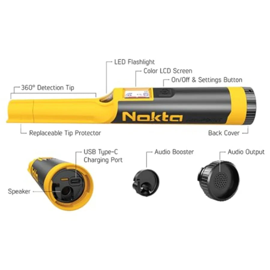 NONEDIY AccuPOINT Metal Detector Pinpointer Waterproof Handheld