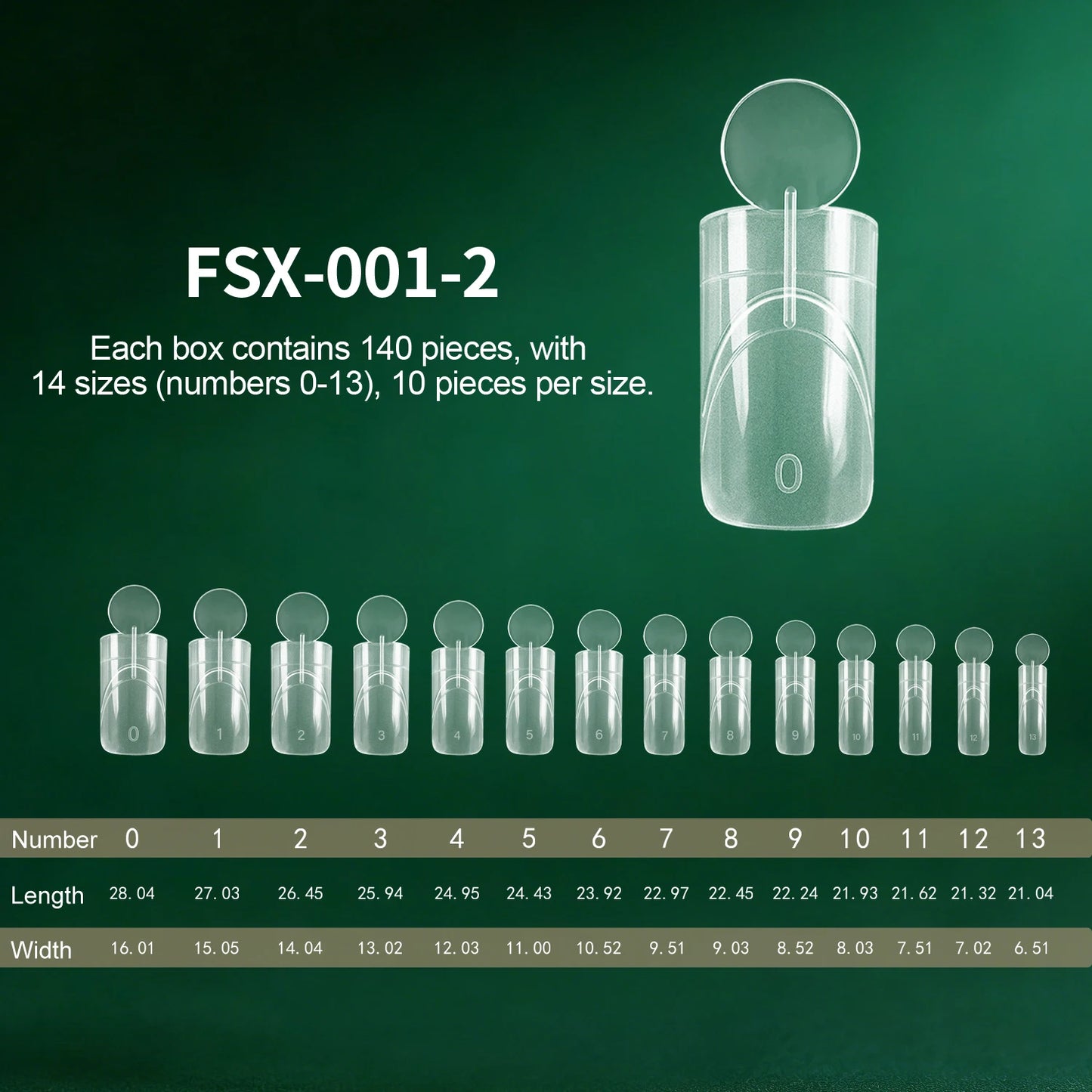 Nailpop French Line Dual Forms Nail Extension Tips Matte Inner F1 Molds 140Pcs by S And B Enterprise