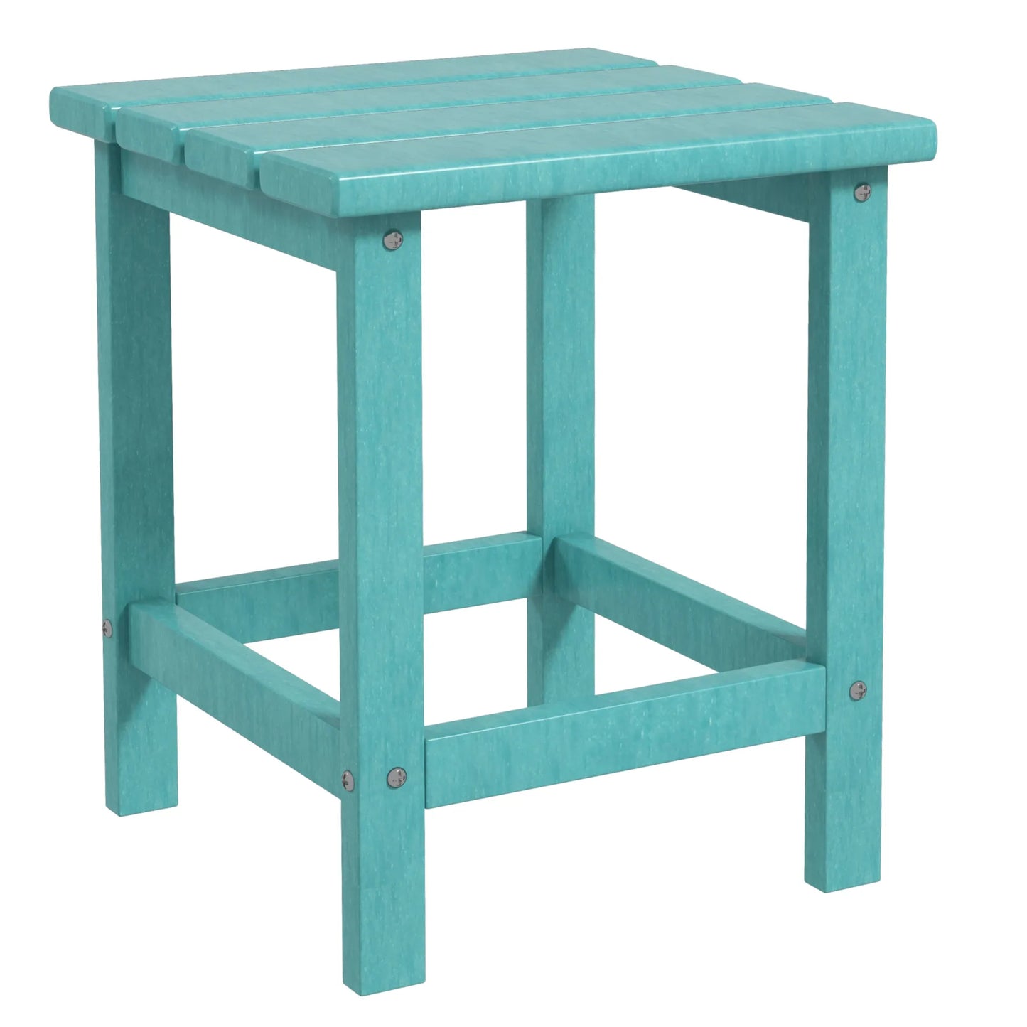 Patio Side Table, Outdoor Plastic End Table for Backyard Deck Lawn, Green by S And B Enterprise