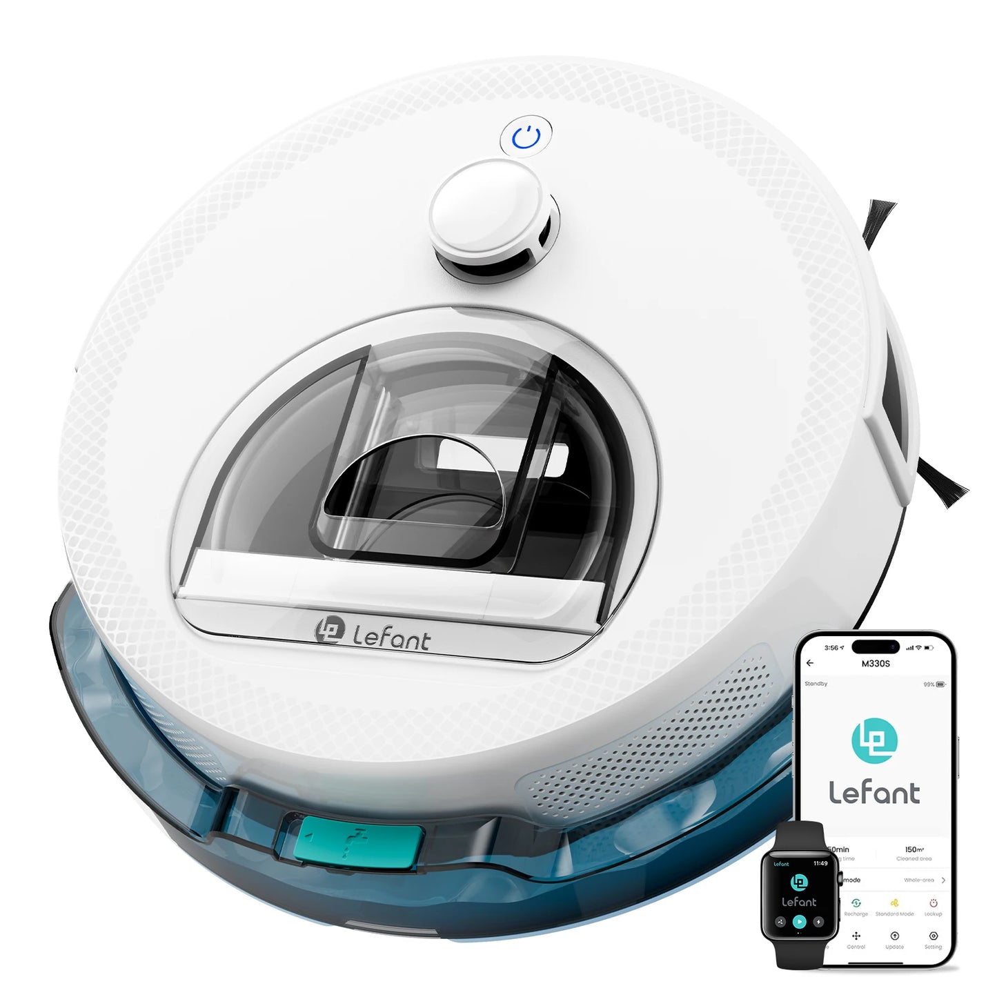 Lefant M330S Robot Vacuum and Mop Upgraded LiDAR Suction 6000Pa