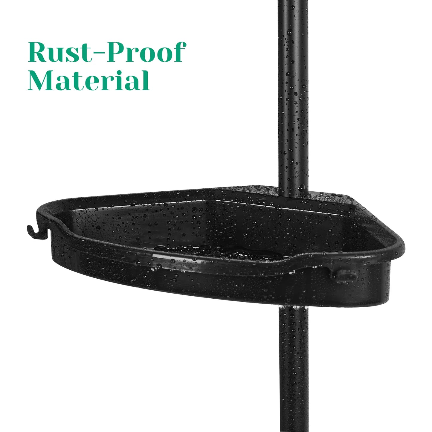 HiMISS Corner Shower Caddy With Tension Pole 4-Tier Shelves