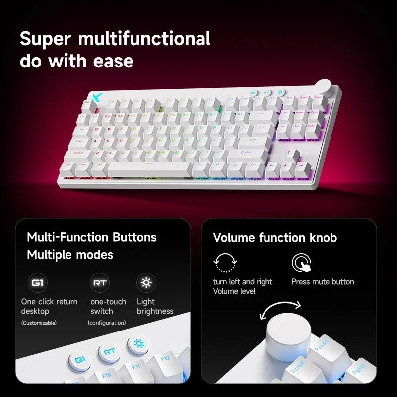 Mchose Mix87 Magnetic Swtich Keyboard Wired Gaming Keyboard 8K+256K Esport 0.08ms Low Latency E-Sports Custom Gamer Accessories by S And B Enterprise